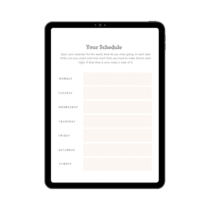 Your Schedule Template