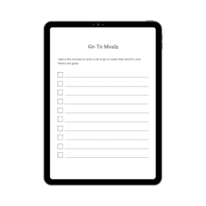 Go-To Recipe Template