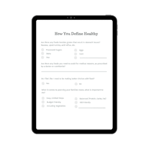 Defining Healthy Worksheet