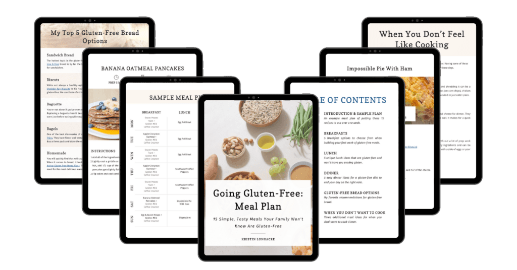 Going Gluten-Free Meal Plan - Transparent